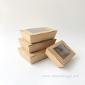 High quality kraft paper box with window 500ml